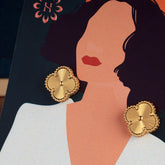 Gold Clover Earrings
